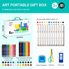 BỘ BÚT MÀU PORTABLE ART BOX 6 IN 1 - MIDEER