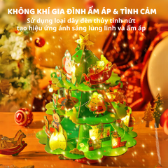 XẾP HÌNH CÂY THÔNG CHRISTMAS ROTATING MUSIC 3D PUZZLE - MIDEER