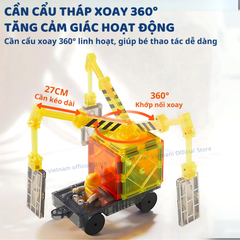 ĐỒ CHƠI XẾP HÌNH NAM CHÂM ÁNH SÁNG MAGNETIC TILES LITTLE ARCHITECT 3+ - MIDEER