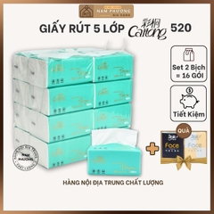 Giấy Ăn 5 Lớp Caitong seri 520 Combo 16 Gói K41
