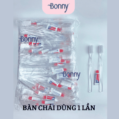Bàn chải khách sạn dùng 1 lần túi nilon bịch 100 chiếc