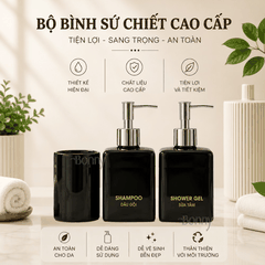 Bình dáng vuông đen 300ml