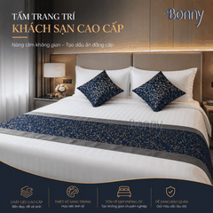 Tấm trải giường, vỏ gối trang trí giường - Xanh