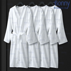 Áo choàng tắm trắng 100% cotton hàng A
