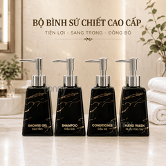Bình dáng thang đen vân vàng kim 200ml