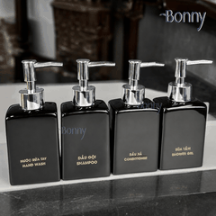 Bình dáng vuông đen 300ml