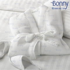 Áo choàng tắm trắng 100% cotton hàng A