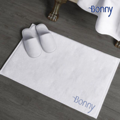 Thảm chân 100% cotton siêu thấm hút 45x65cm - Trắng