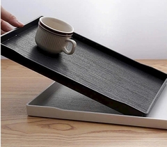 Khay nhựa vân gỗ đen Melamine