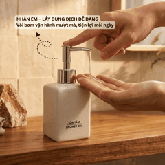 Bình dáng vuông cát trắng 300ml