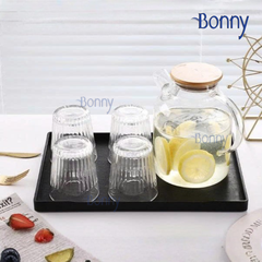 Khay nhựa vân gỗ đen Melamine