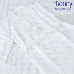 Áo choàng tắm trắng 100% cotton hàng A