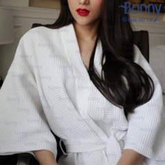 Áo choàng tắm trắng 100% cotton hàng A