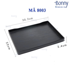 Khay nhựa vân gỗ đen Melamine