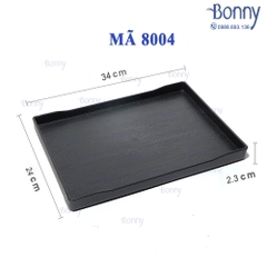 Khay nhựa vân gỗ đen Melamine