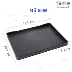 Khay nhựa vân gỗ đen Melamine