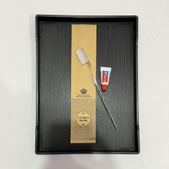 Bộ đồ dùng khách sạn Amelities túi giấy Kraft ruột nhựa bịch 100c