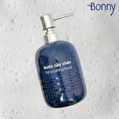 Bình trụ tròn béo men hỏa biến xanh đậm TT04-HBDAM 430ml
