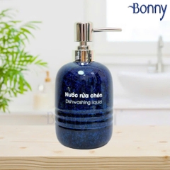 Bình trụ tròn béo men hỏa biến xanh đậm TT04-HBDAM 430ml