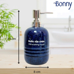 Bình trụ tròn béo men hỏa biến xanh đậm TT04-HBDAM 430ml
