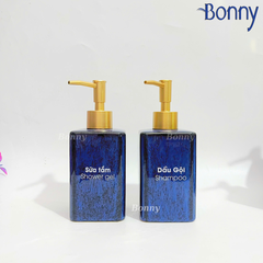 Bình chữ nhật men hỏa biến xanh đậm TT06-HBDAM 340ml