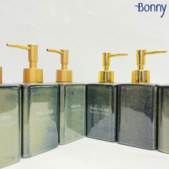 Bình chữ nhật men hỏa biến xanh đậm TT06-HBNHAT 340ml