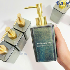 Bình chữ nhật men hỏa biến xanh đậm TT06-HBNHAT 340ml