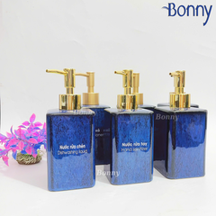 Bình chữ nhật men hỏa biến xanh đậm TT06-HBDAM 340ml