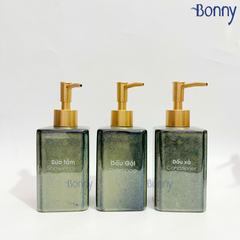 Bình chữ nhật men hỏa biến xanh đậm TT06-HBNHAT 340ml
