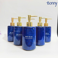 Bình trụ tròn men hỏa biến xanh đậm TT05-HBDAM 420ml