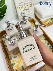 Bình dáng vuông cát trắng 300ml