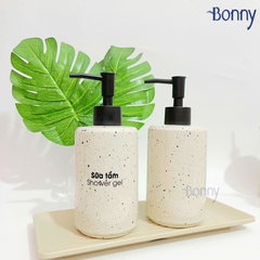 Bình trụ tròn men trứng trắng TT02-KEM 430ml