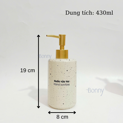 Bình trụ tròn men trứng trắng TT02-KEM 430ml