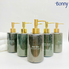 Bình trụ tròn men hỏa biến xanh đậm TT05-HBNHAT 420ml