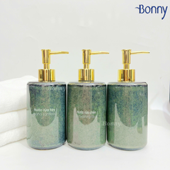 Bình trụ tròn men hỏa biến xanh đậm TT05-HBNHAT 420ml