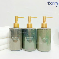 Bình trụ tròn men hỏa biến xanh đậm TT05-HBNHAT 420ml