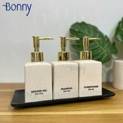 Bình dáng vuông cát trắng 300ml