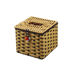 Combo 5 hộp đựng giấy vuông có nắp nhựa gỉả mây