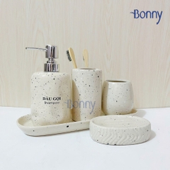 Bình trụ tròn béo men trứng kem TT03-KEM 420ml