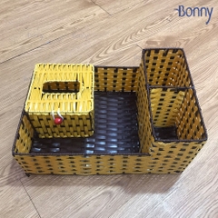 Khay giả mây đa năng đựng đũa muống, giấy ăn, gia vị