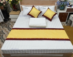 Tấm trải giường, vỏ gối trang trí giường - Xanh