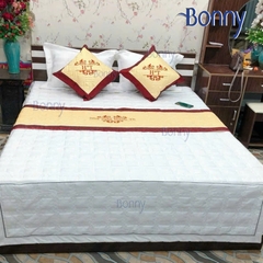 Tấm trải giường, vỏ gối trang trí giường - Đỏ