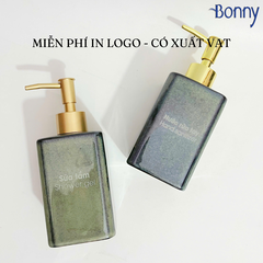 Bình chữ nhật men hỏa biến xanh đậm TT06-HBNHAT 340ml