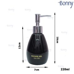 Bình dáng xoài đen 200ml