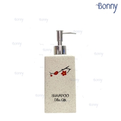Bình dáng vuông hoa đào size đại 500ml