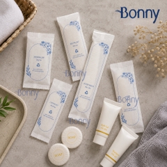 Bộ đồ dùng khách sạn Amenities túi vải không dệt ruột nhựa bịch 100c
