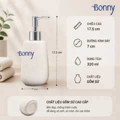 Bình dáng vuông vát cát trắng 320ml