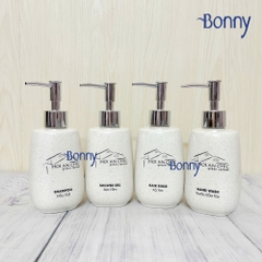 Bình dáng vuông vát cát trắng 320ml
