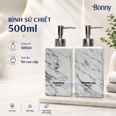 Bình dáng vuông vân đá size đại 500ml