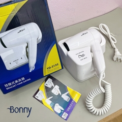 Máy sấy tóc treo tường Yigao 1000W [Tặng kèm miếng dán không cần khoan tường]